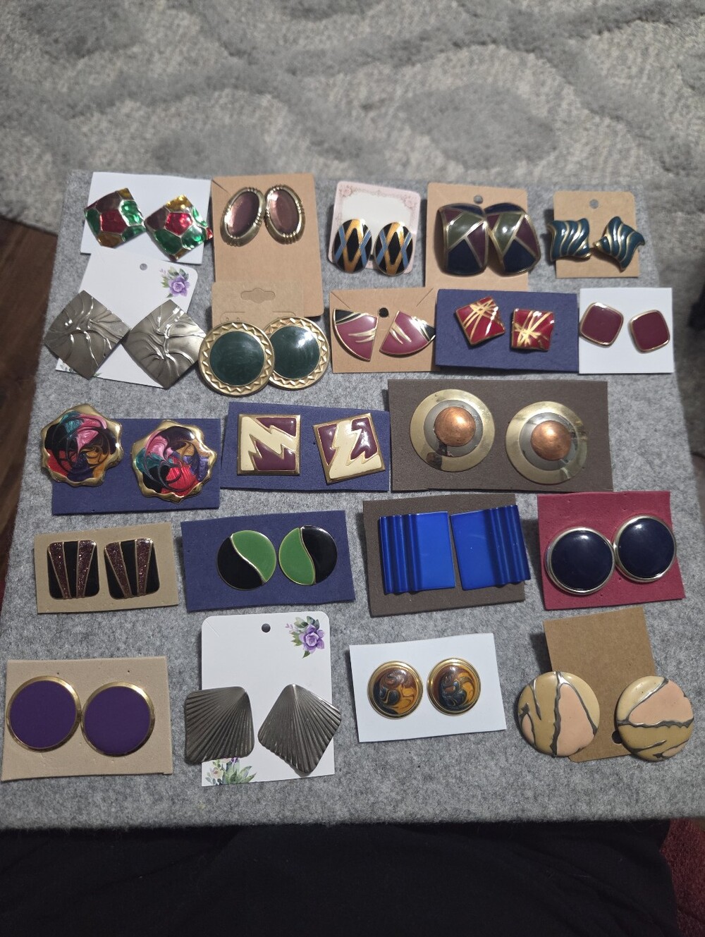 21 Pairs - Bundle Lot - Post Back Vintage Earrings